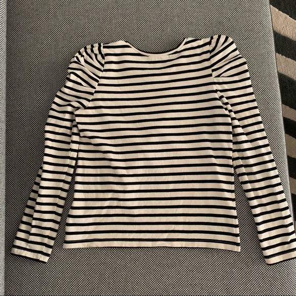 Rebecca Minkoff Talia Striped Puff Sleeve Top - Picture 4 of 4